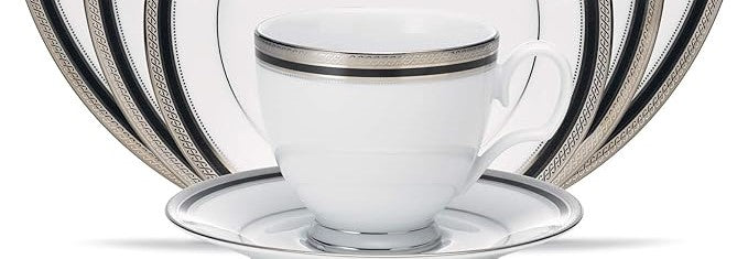 Noritake Austin Platinum 50-Piece Dinnerware Set, Service for 8