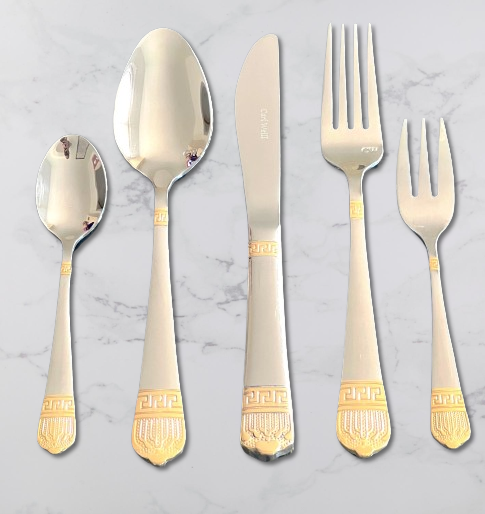 Carl Weill Venus Gold 78-Piece set & case 18/10 Stainless Steel Service for 12 People