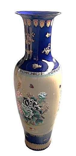 Cobalt Vase Porcelain 48"tall Floral