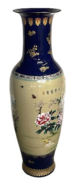 Cobalt Vase Porcelain 48"tall Floral