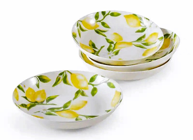 Mikasa Lemon 4 Bowls 8.5"diameter Bone China