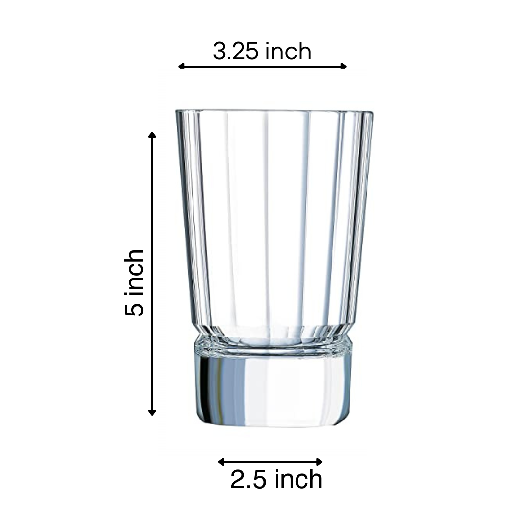 Cristal D'Arques Macassar HiBall Crystal Set 4 Tumblers 12-OZ