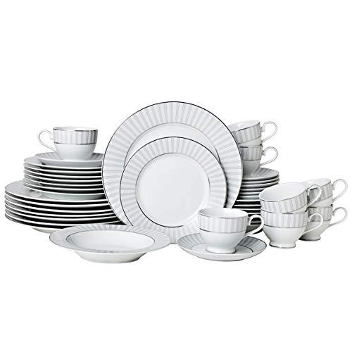 Mikasa Adrian Grey 40 Piece Dinnerware Set